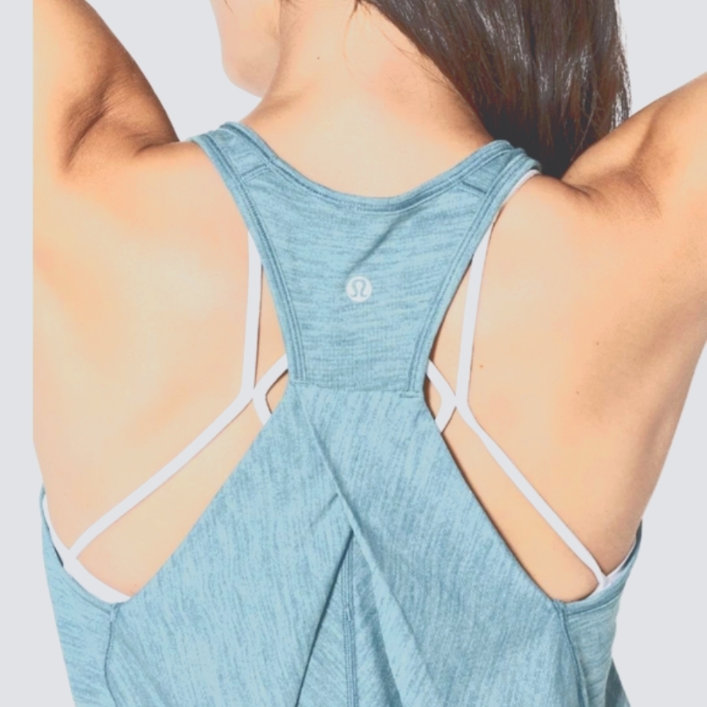Lululemon Essential Tank Heathered Persian Blue - Picture 4 of 7
